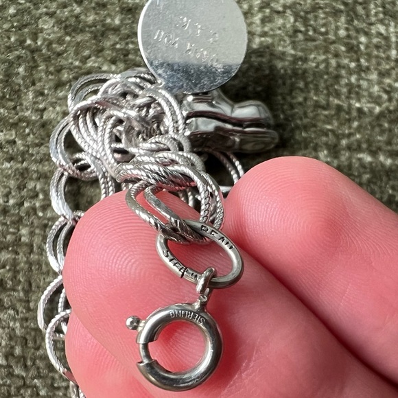 Vintage Beau Sterling Silver Bracelet w/Charm - Picture 6 of 6